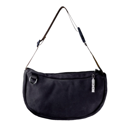 Everyday Suede Slouch Bag - Black