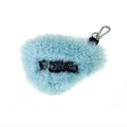 Fluffy Slouch Bag Clip - Baby Blue