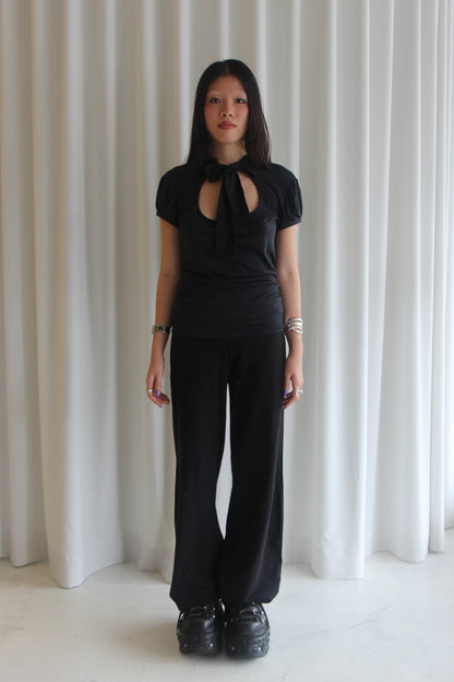 Billie Foldover Pants Black