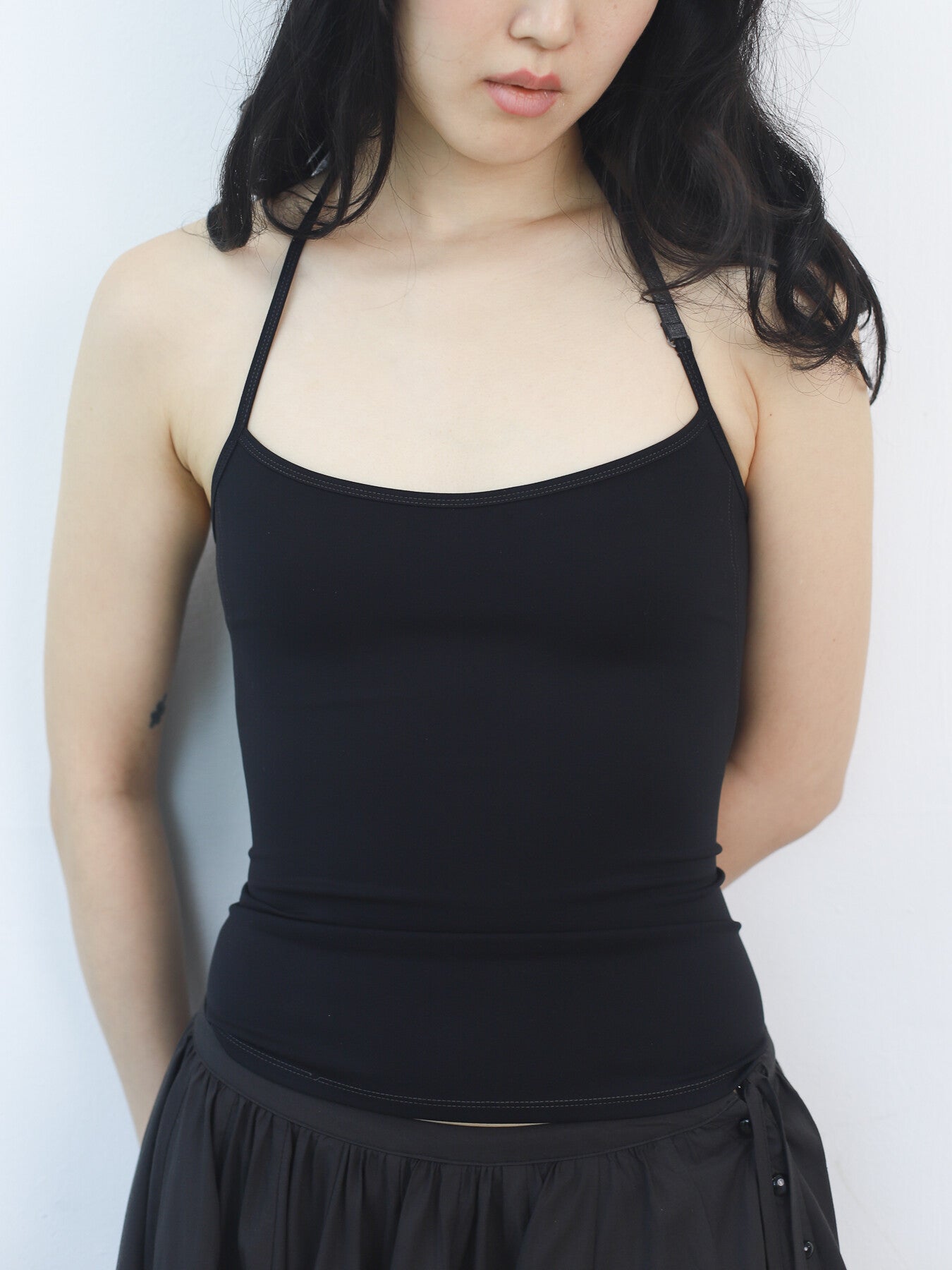 Lingerie Halter Top - Black