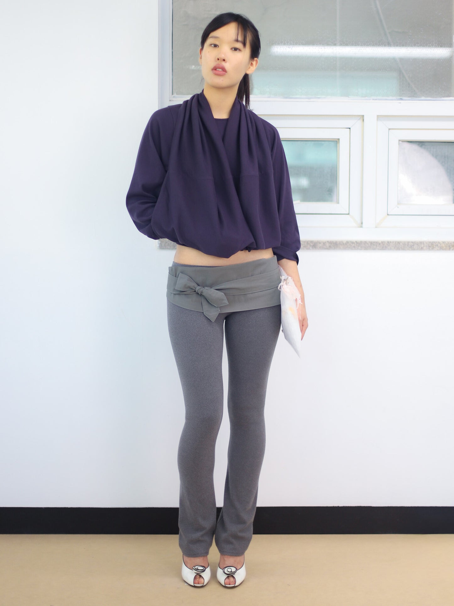 Half Apron Leggings - Grey