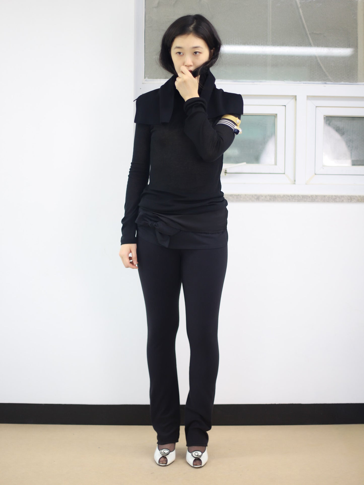 Half Apron Leggings - Black