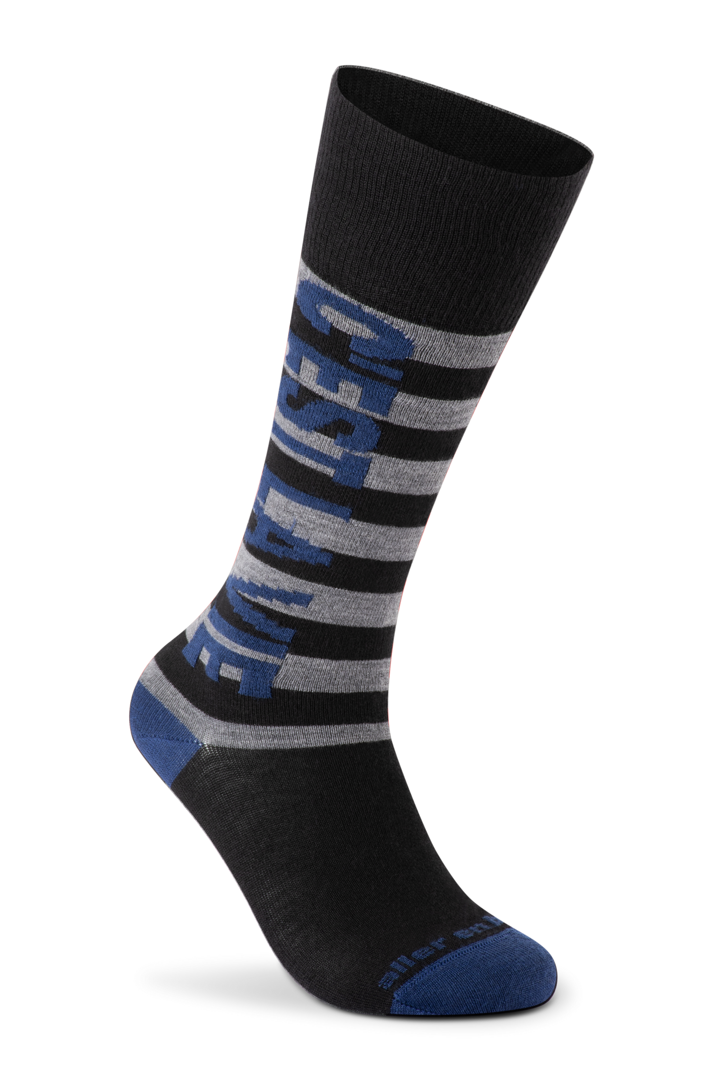 Knee High C'est La Vie Sock_ Blueberry Stripe Wool