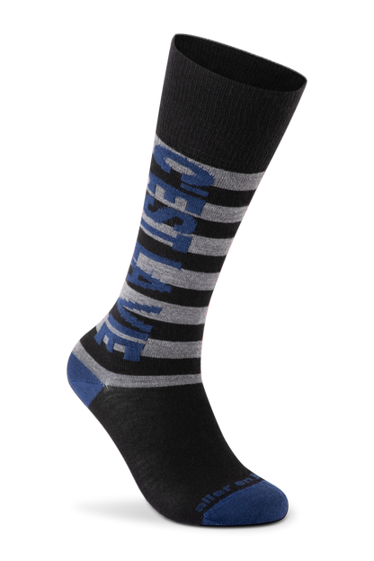 Knee High C'est La Vie Sock_ Blueberry Stripe Wool