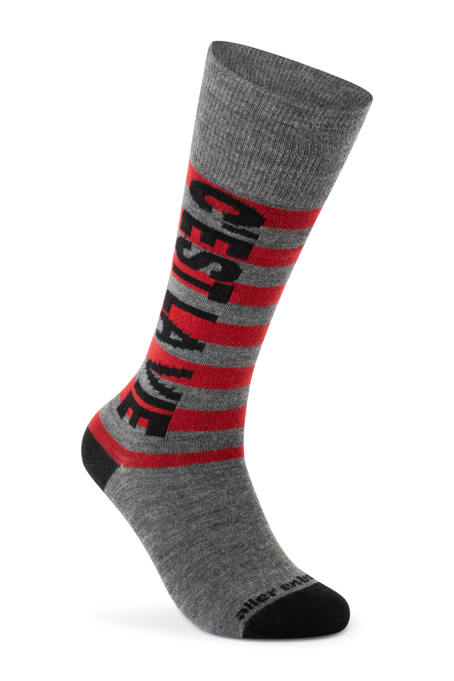 Knee High C'est La Vie Sock _ Raspberry Stripe Wool