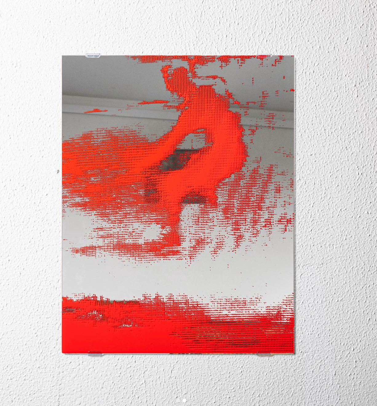‘No Wave’ - etched mirror 48cmx60cm - James Neumann Design