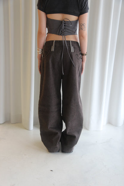 STRIPED OVERSIZED JEANS