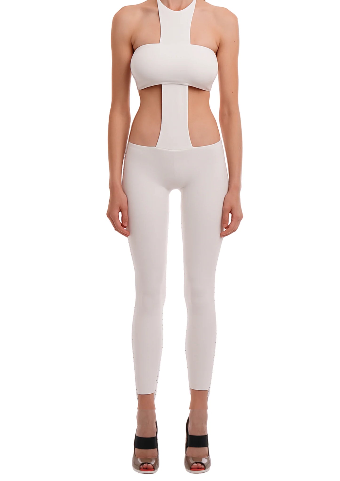 Cross Jumpsuit in White